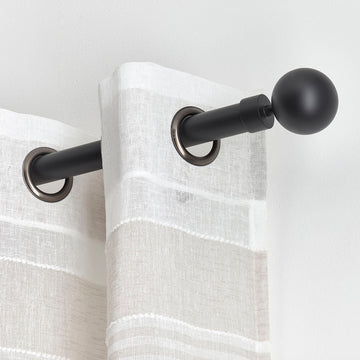 Galerie Extensibilă 210-380 CM Gaia - Negru Mat