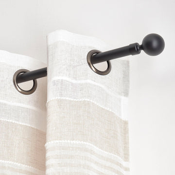 Galerie Extensibilă 120-210 CM Stael - Negru Mat