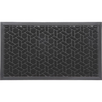 Preș Intrare Exterior Cubique 43X75CM Poliester/Cauciuc - Negru - Preș - Softambient