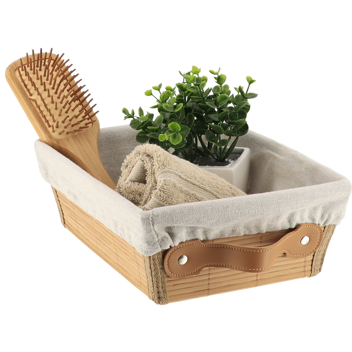 Coș Depozitare Bambus 20,5x26x10,5 cm - Bambus/In