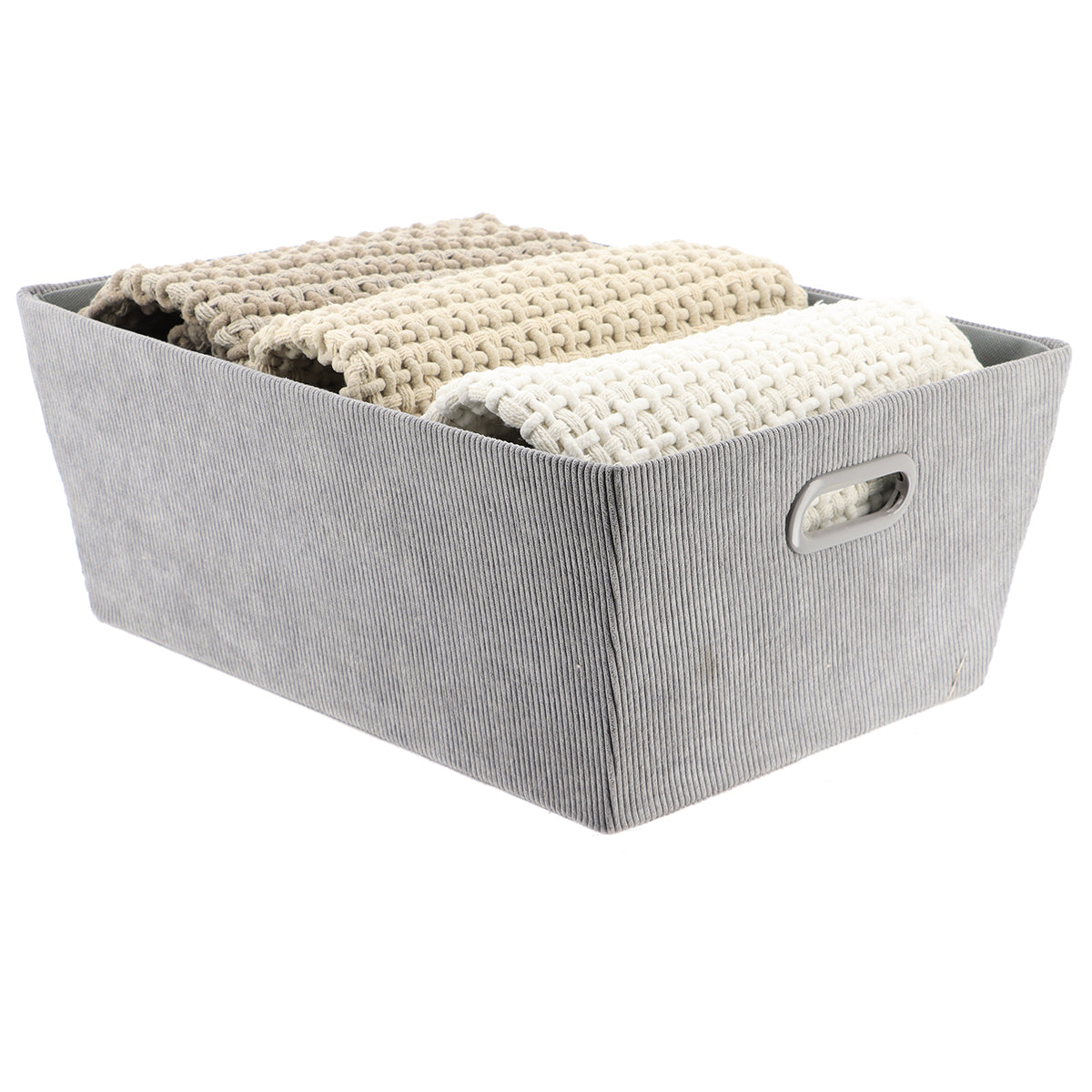 Coș Depozitare Din Catifea L32,5xP40xH15 cm - Gri