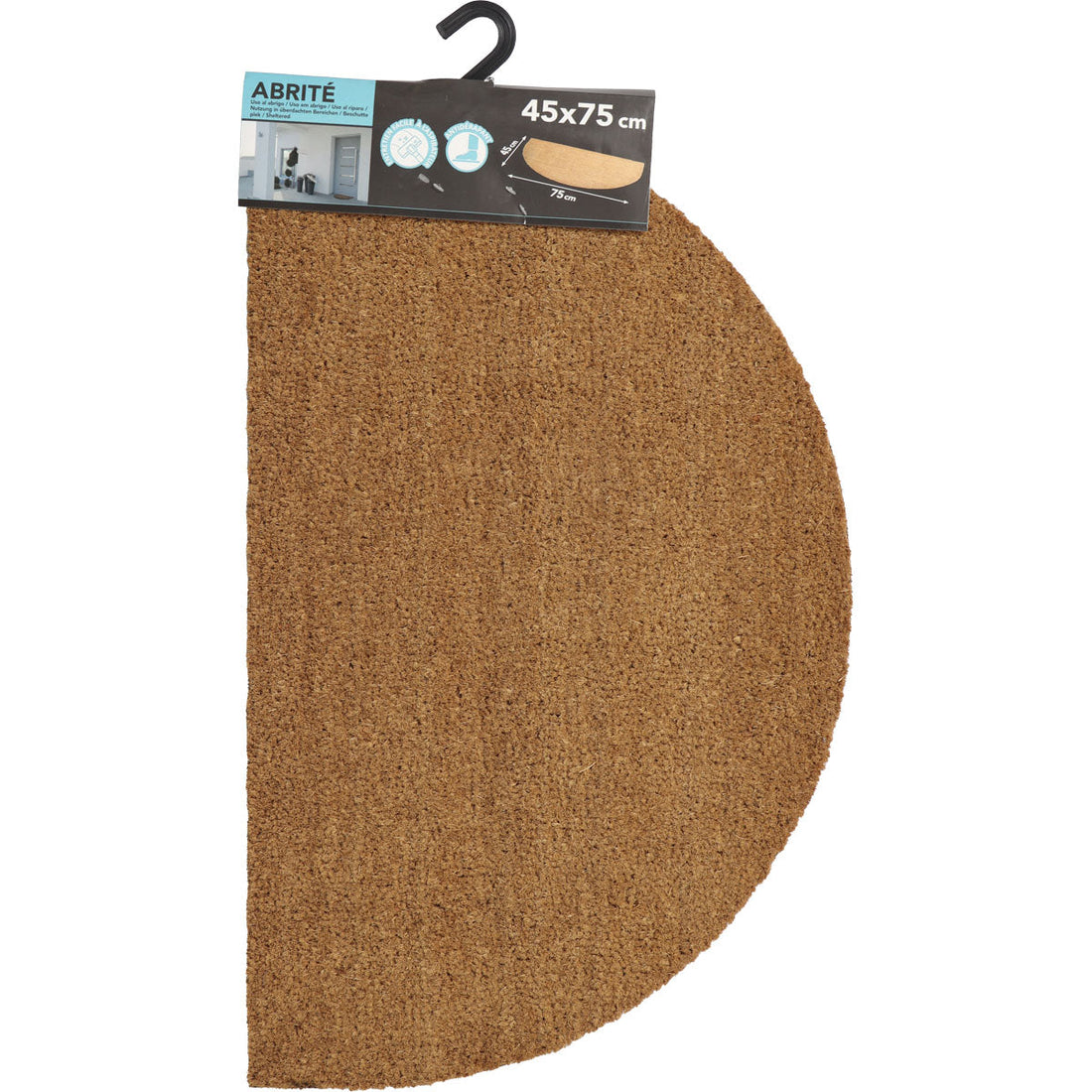 Preș Intrare Plain Half-Moon 45X75CM Coco - Natural