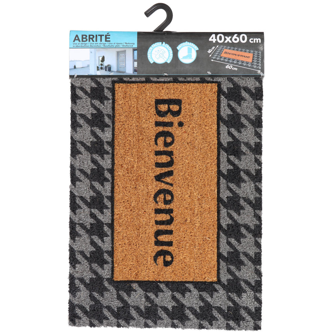 Preș Intrare Plain 40X60CM Coco/Pvc - Bienvenue