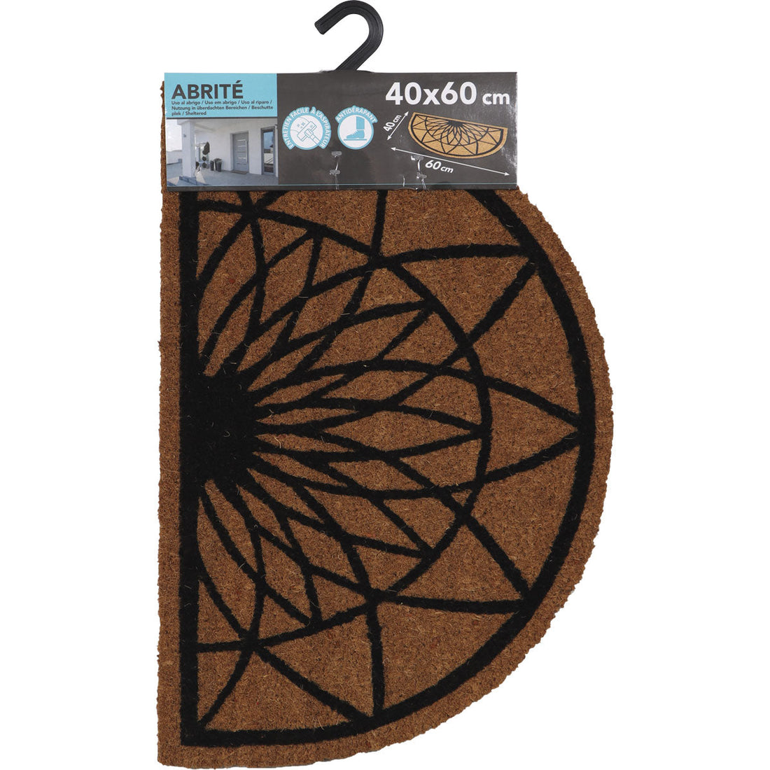 Preș Intrare Rosace Half-Moon 40X60CM Coco/Pvc