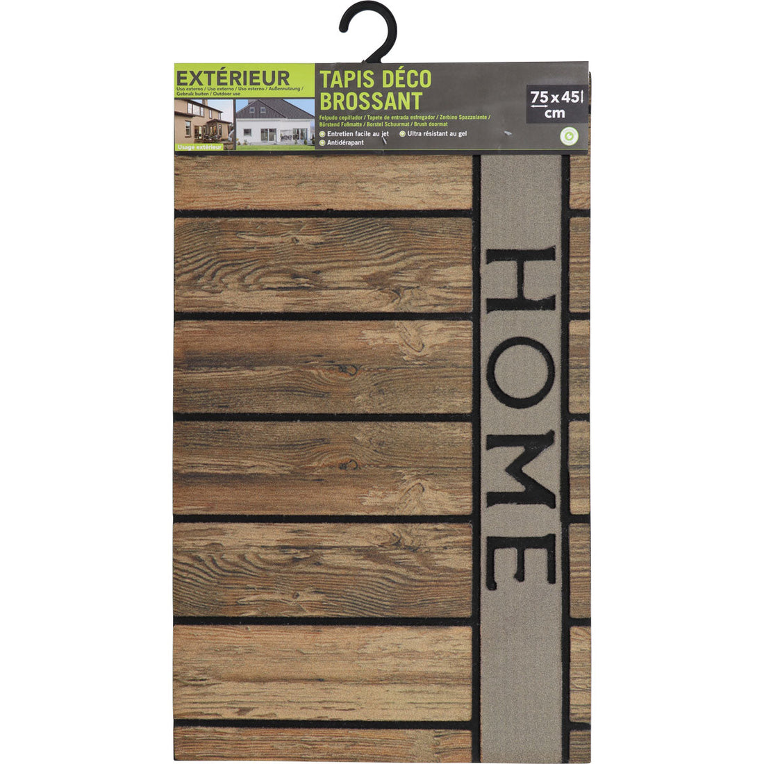 Preș Intrare Home 45X75CM Cauciuc - Efect Lemn Maro