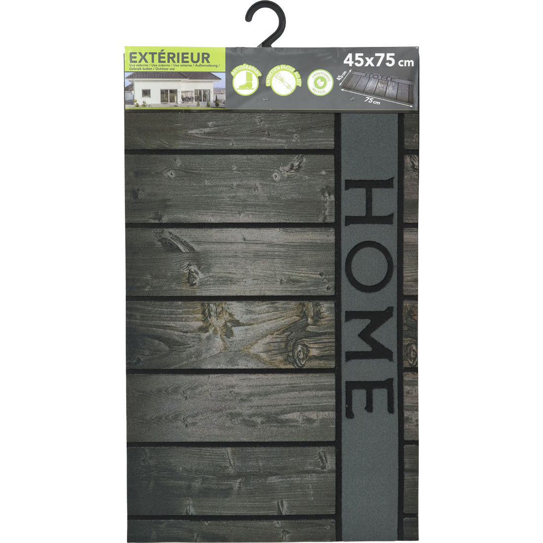 Preș Intrare Home 45X75CM Cauciuc - Efect Lemn Gri