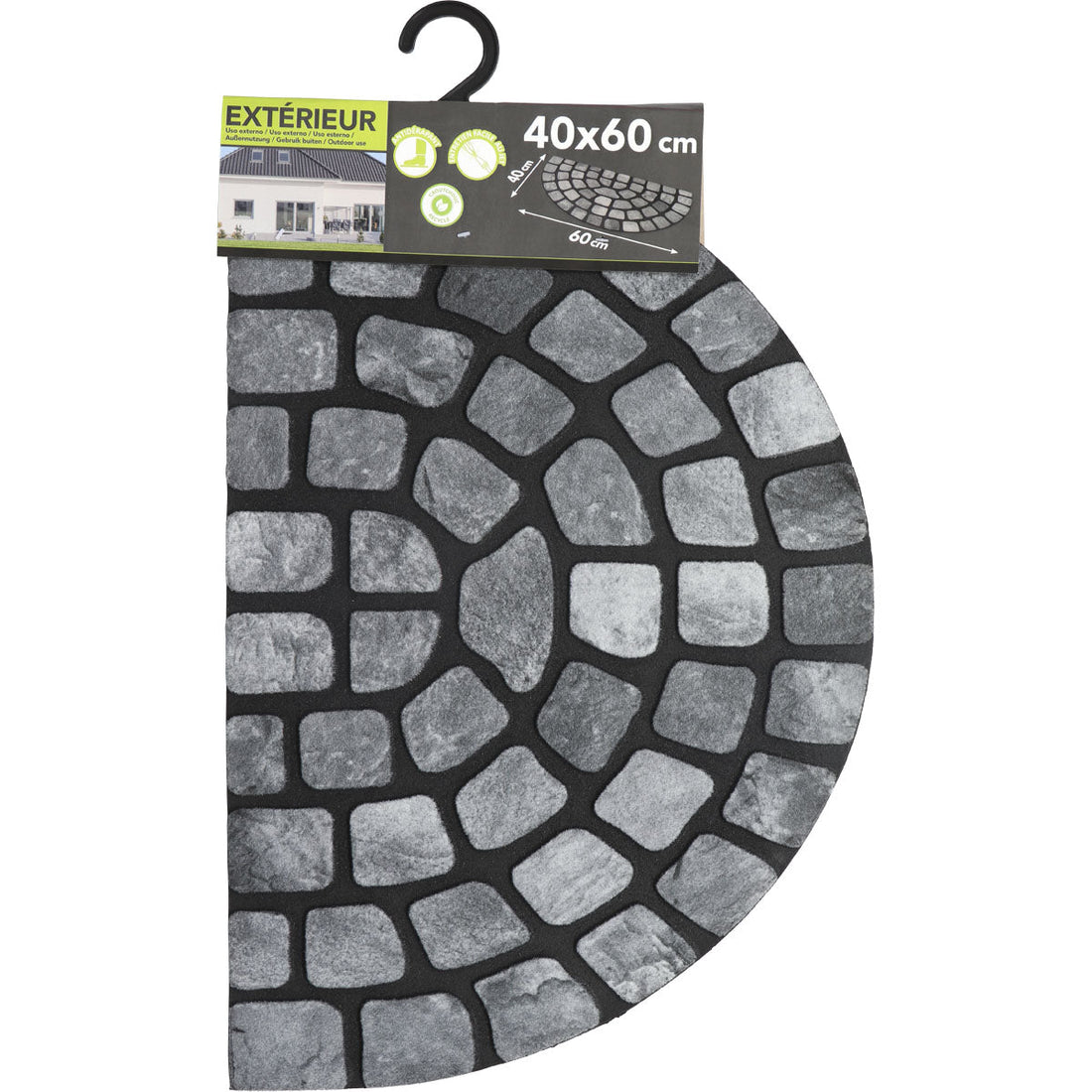 Preș Intrare Dalle Half-Moon 40X60CM Cauciuc