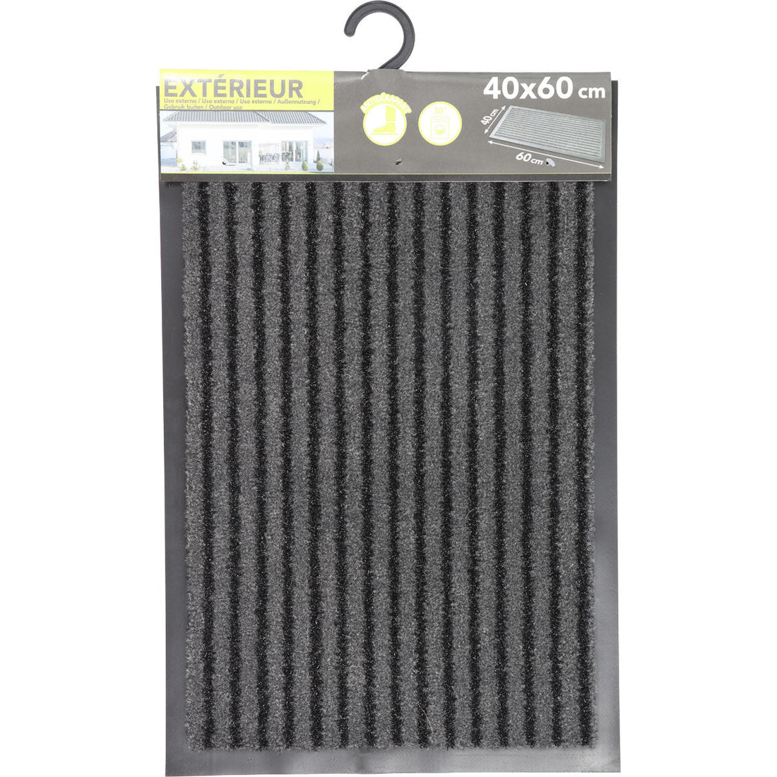 Preș Intrare Mado 40X60CM Polipropilenă/Pvc - Gri/Negru