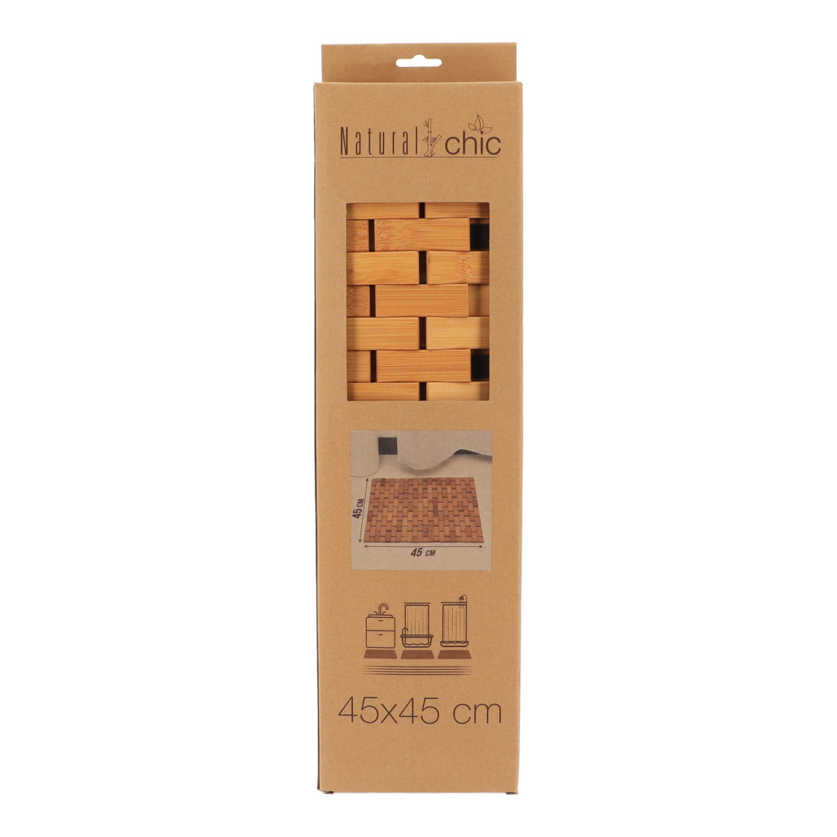 Placă din Bambus Antiderapant 45x45 CM - Bambus