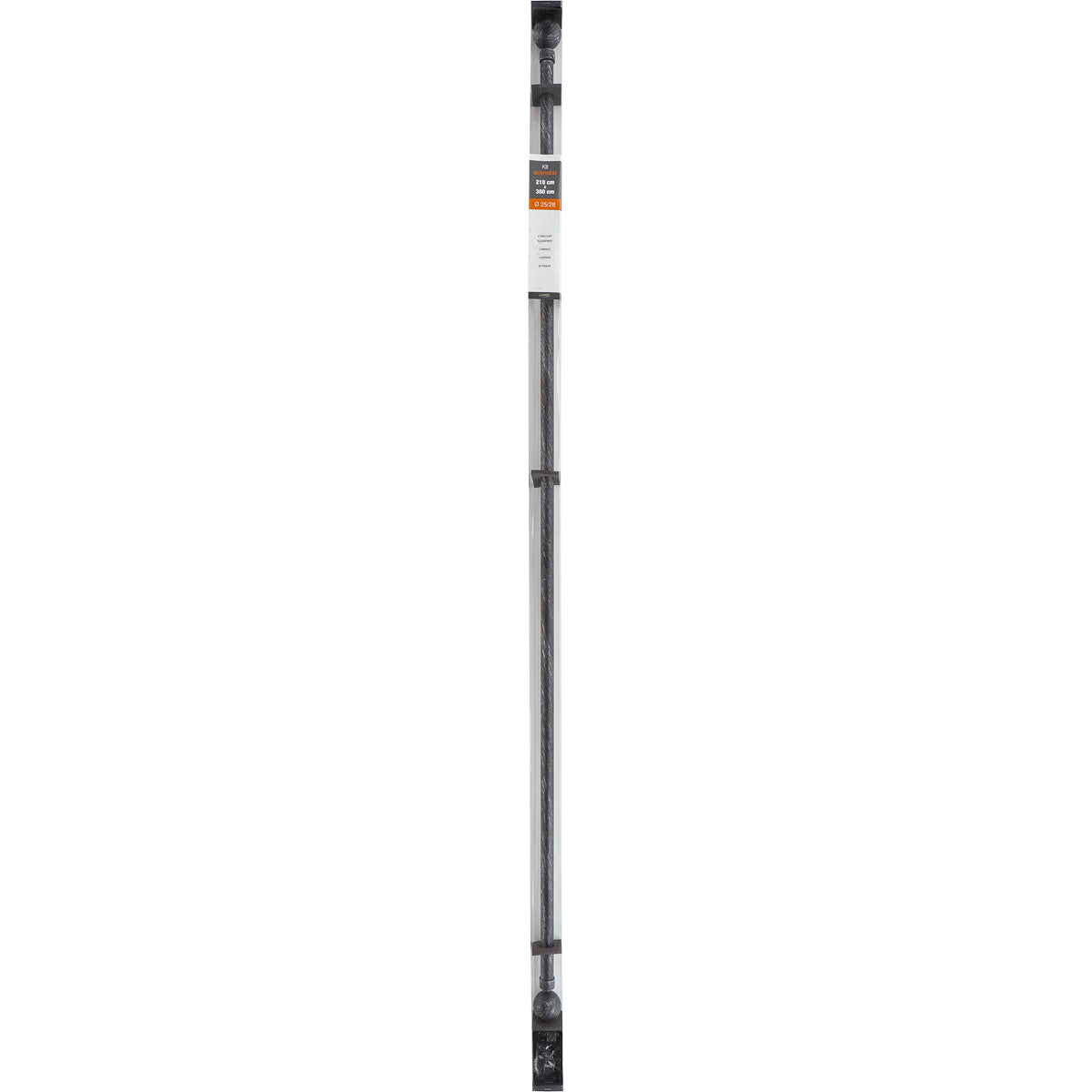 Galerie Extensibilă 210-380 CM Gaia - Negru Argintiu