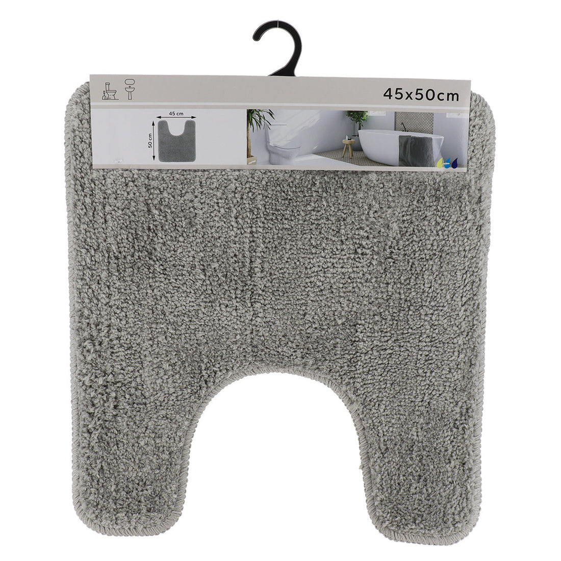 Covor Microfibră pentru Toaletă 45x50 cm - Gri Deschis