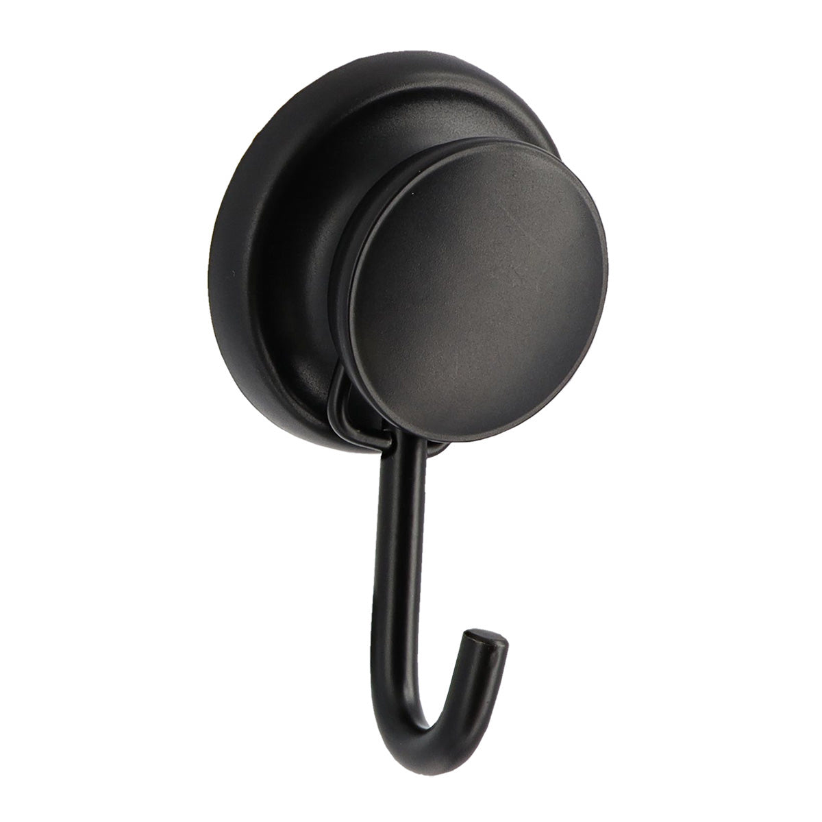 Cârlig de Baie cu Suport cu Ventuză din Aluminiu - Negru Mat