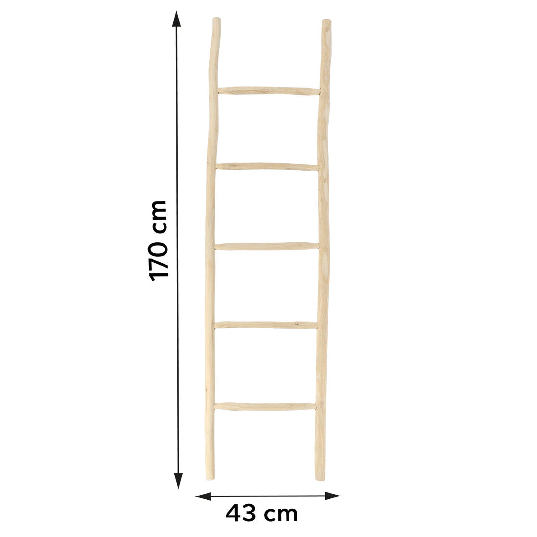 Raft pentru Prosoape în Stil Scară cu 5 Bare – Bambus 100% Natural