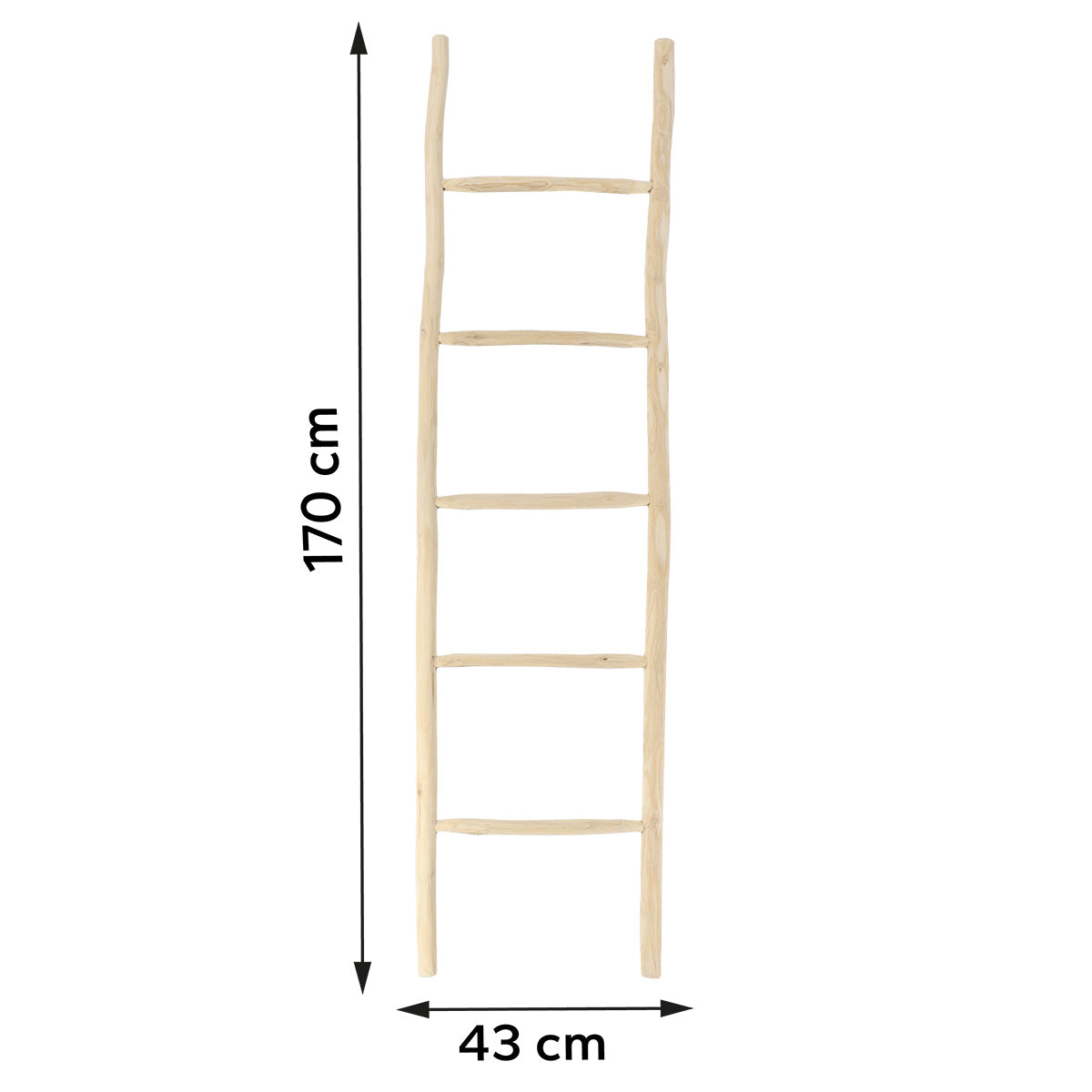 Raft pentru Prosoape în Stil Scară cu 5 Bare – Bambus 100% Natural