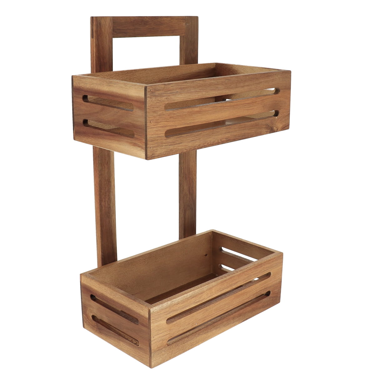 Raft din Acacia/MDF cu 2 nivele - Acacia