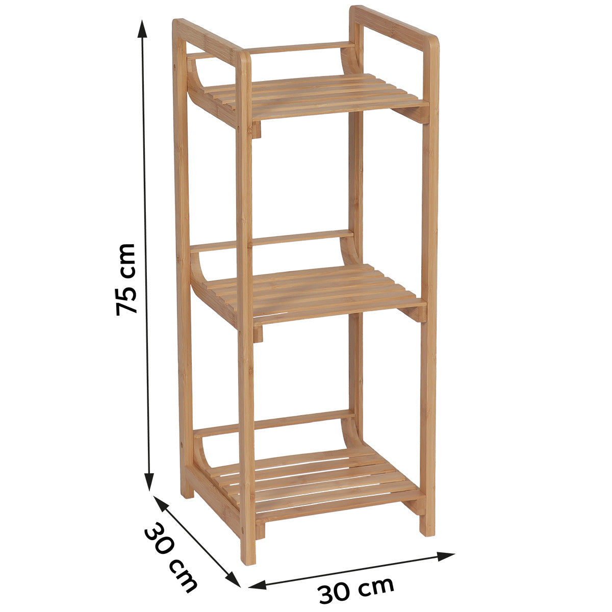 Mobilier din bambus cu 3 rafturi - Bambus