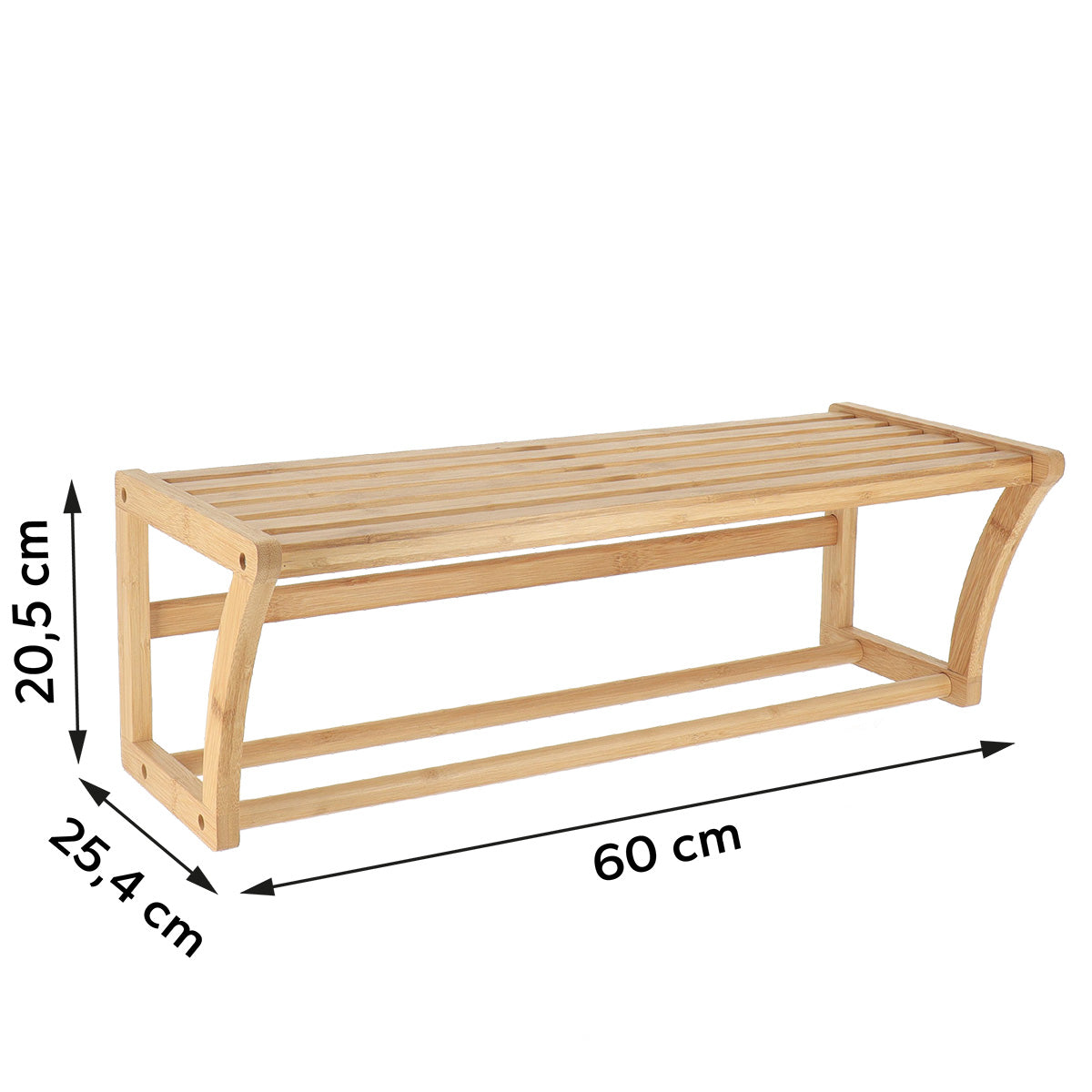 Raft de prosop montat pe perete din bambus cu 1 raft – Bambus
