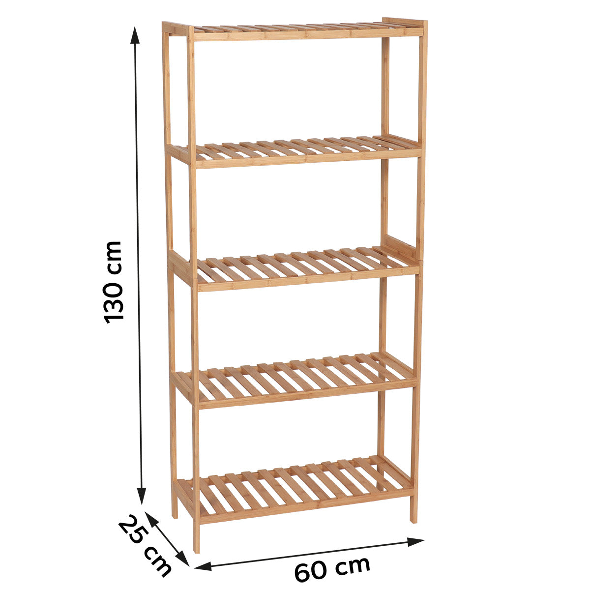 Mobilier din bambus cu 5 rafturi - Bambus