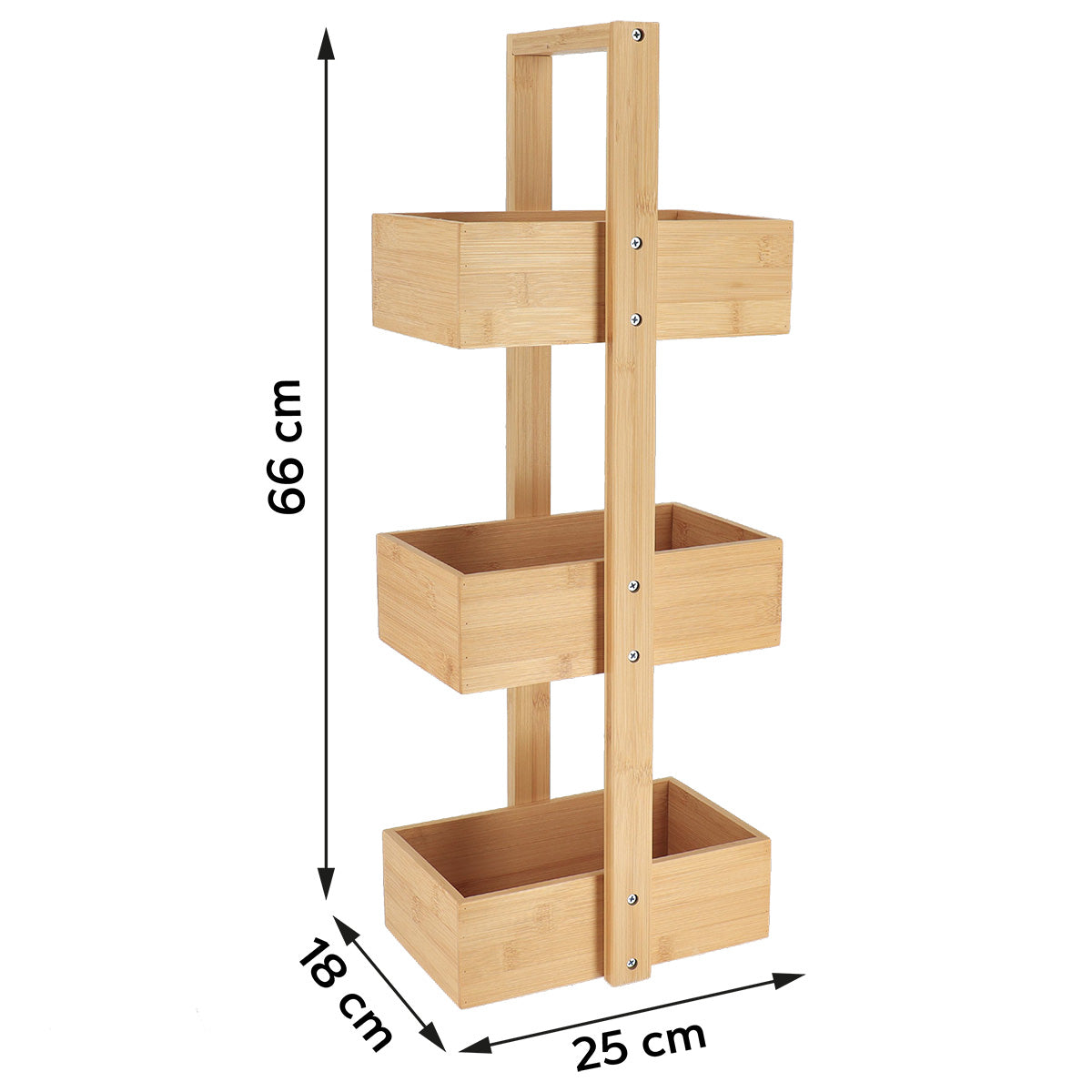 Raft cu 3 nivele din bambus/MDF - Bambus