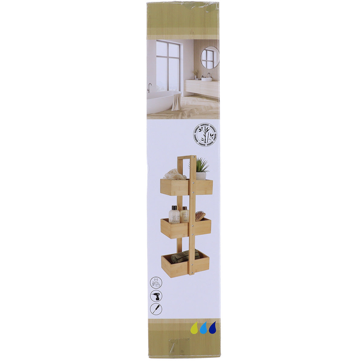 Raft cu 3 nivele din bambus/MDF - Bambus