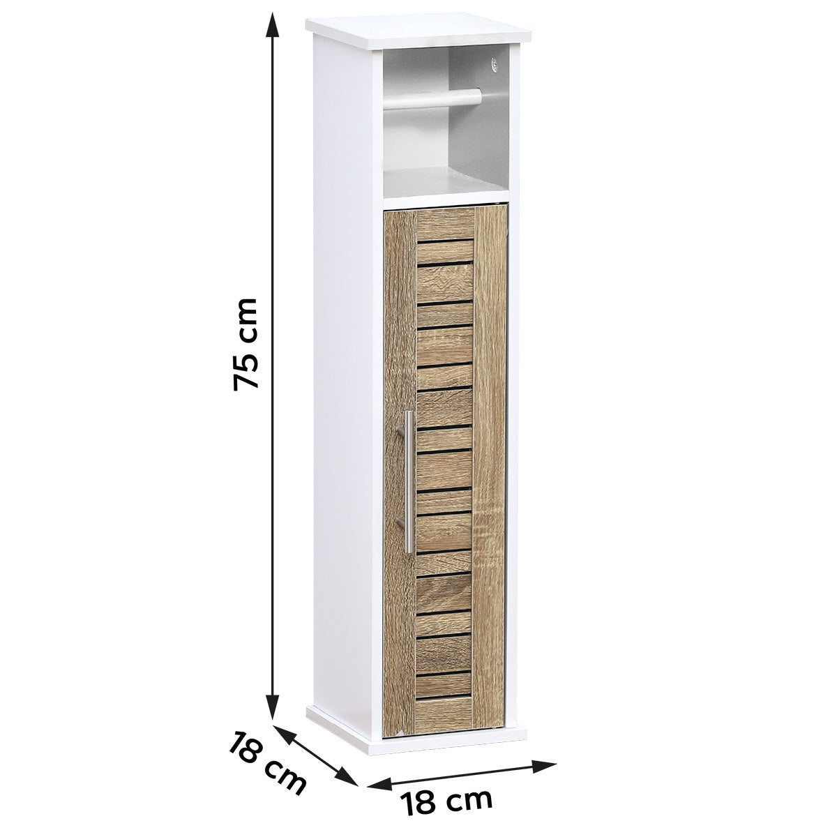 Rezervă Și Dispenser Hârtie Igienică Cu 1 Ușă Și 1 Raft Interior - Stockholm