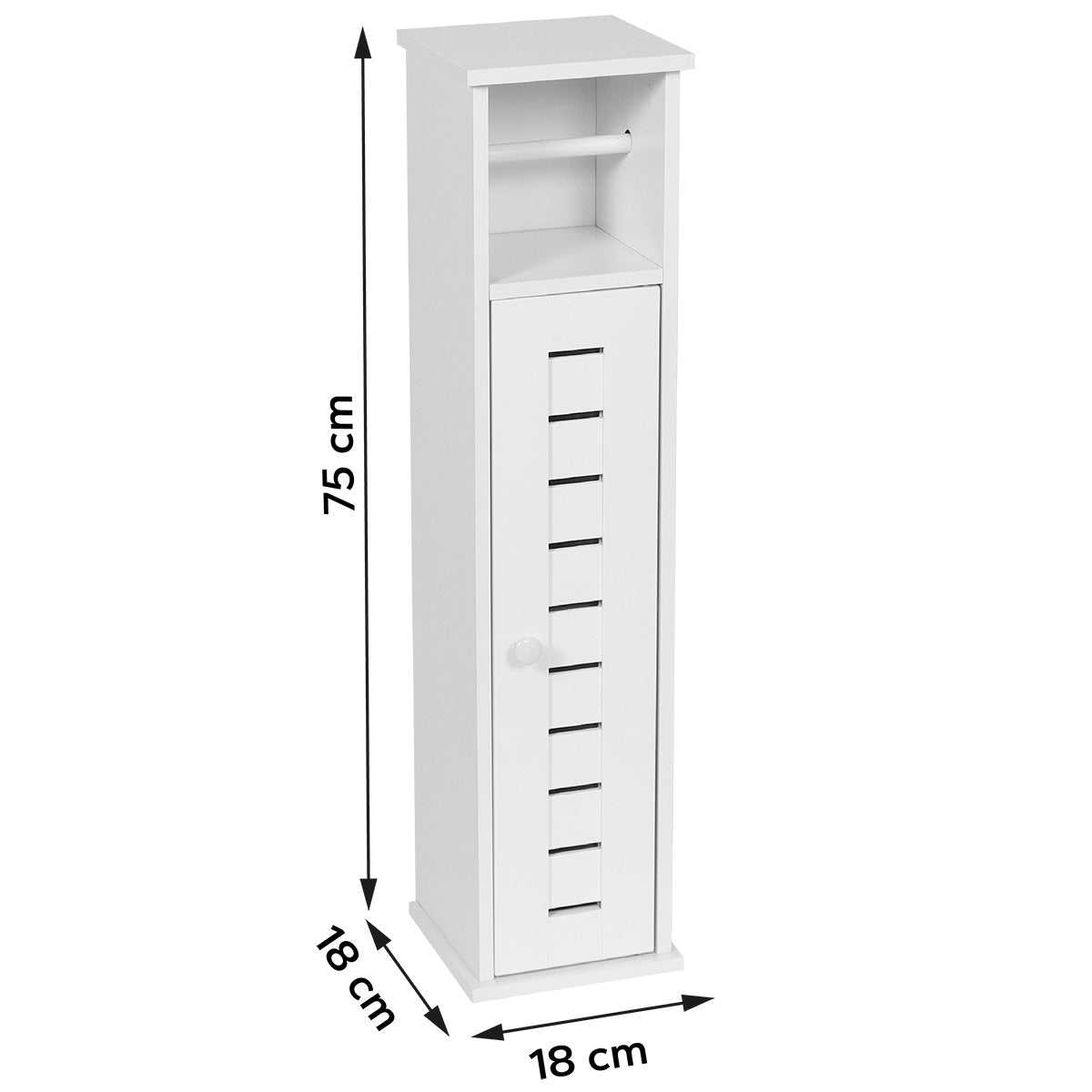 Rezervă Și Dispenser De Hârtie Igienică Cu 1 Ușă Și 1 Raft Interior - Santorin