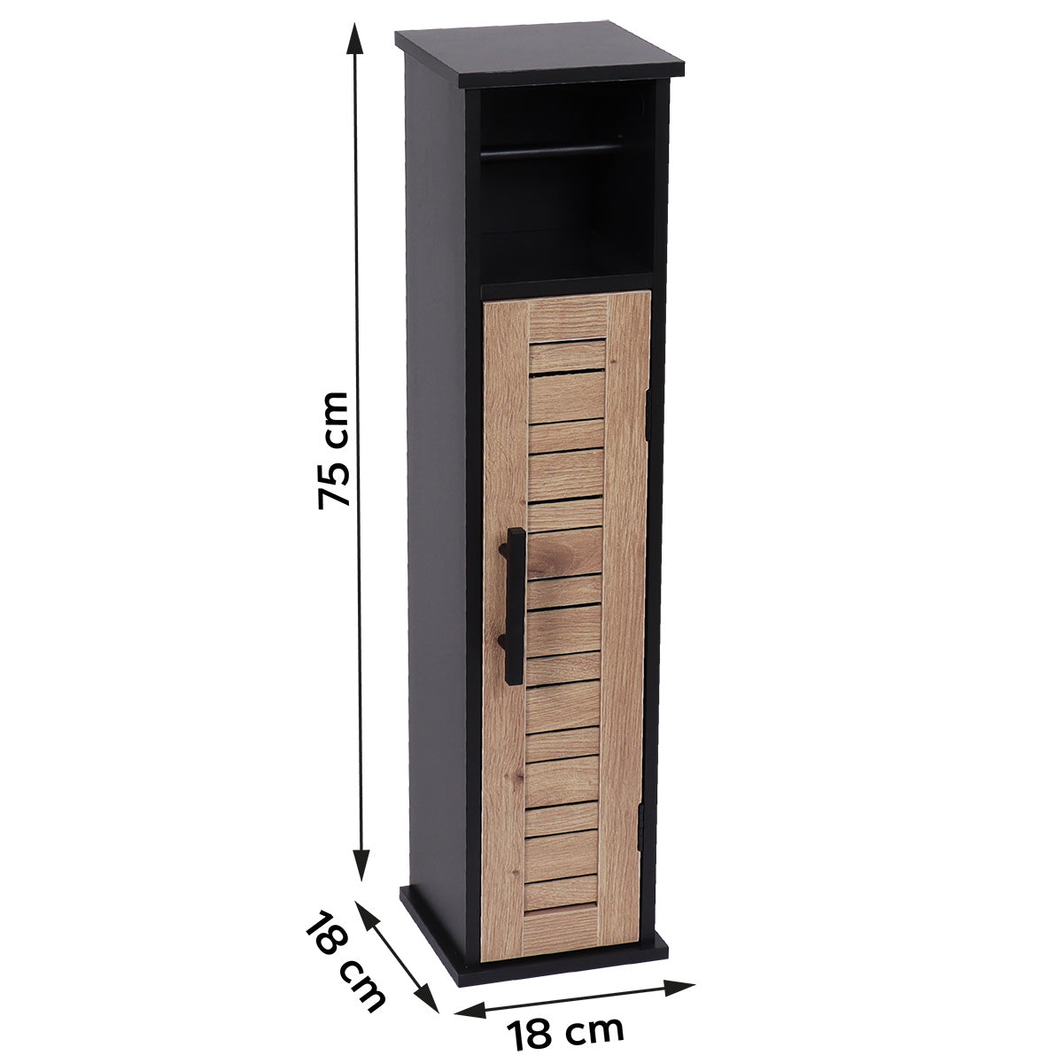 Rezervă Și Dispenser De Hârtie Igienică Cu 1 Ușă Și 1 Raft Interior - Bergen