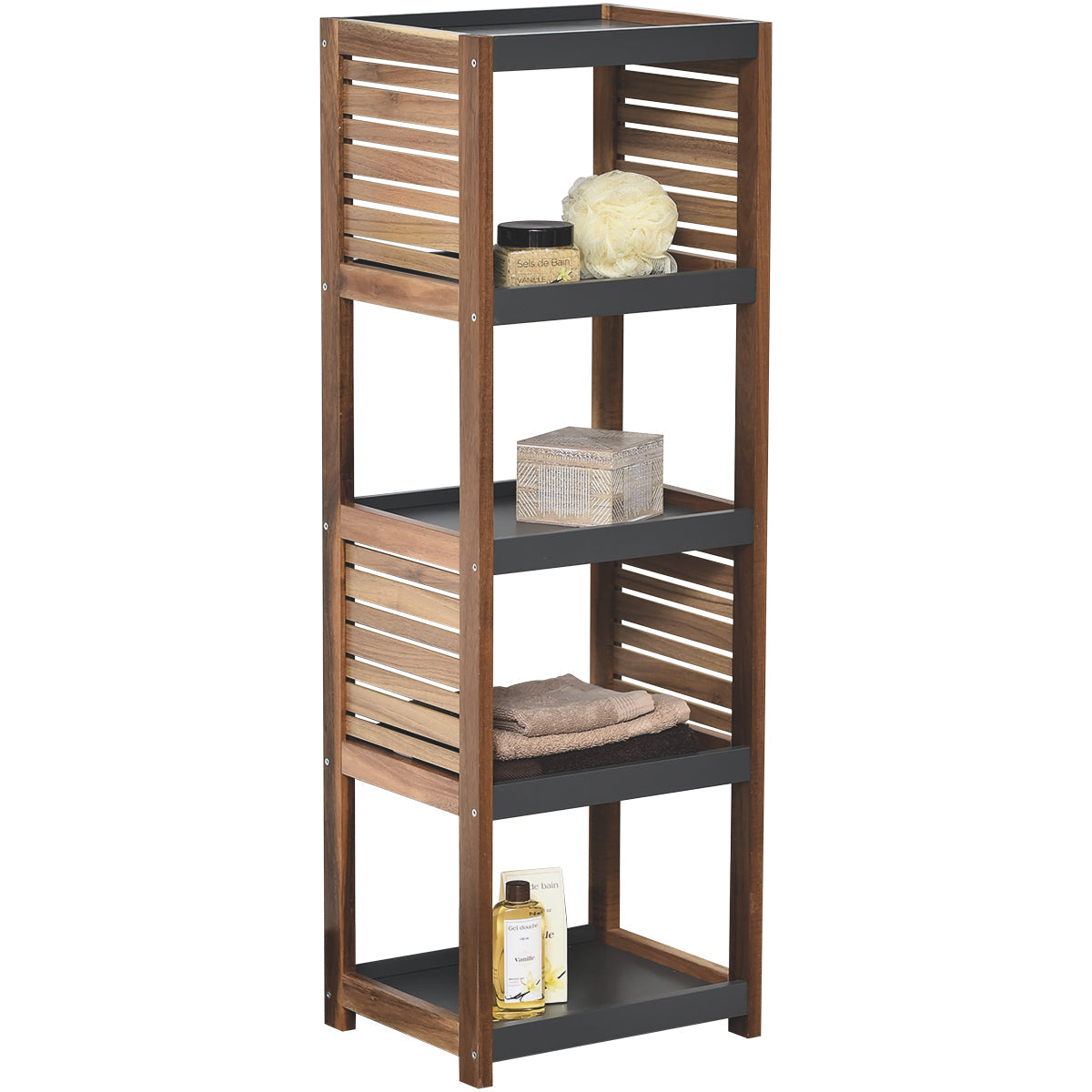 Suport Cu 5 Rafturi Din Acacia Și MDF - Element