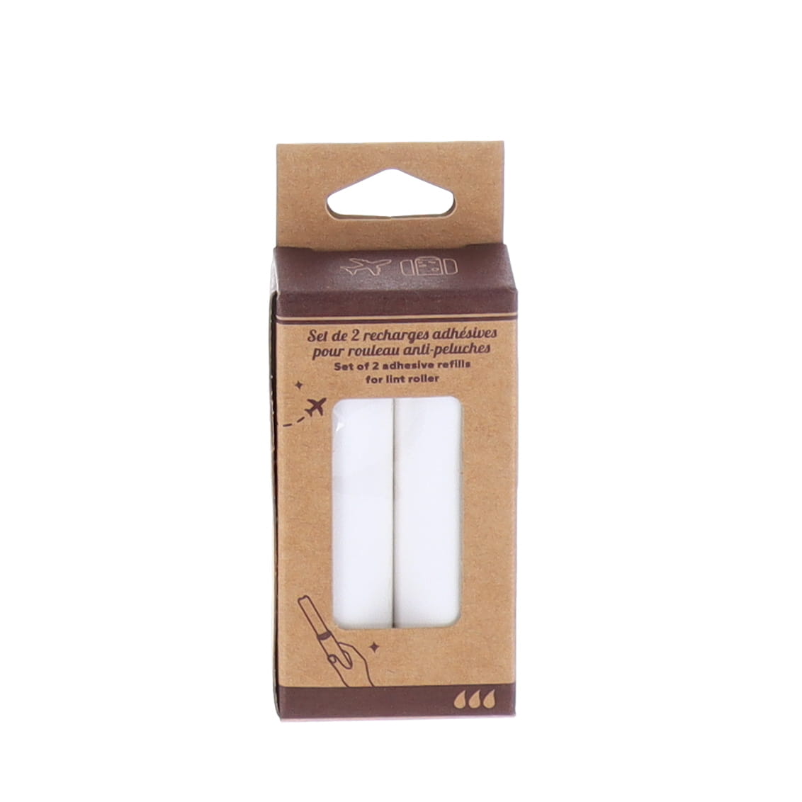 Set 2 Rezerve pentru Rulouri Adezive de Scame – Alb