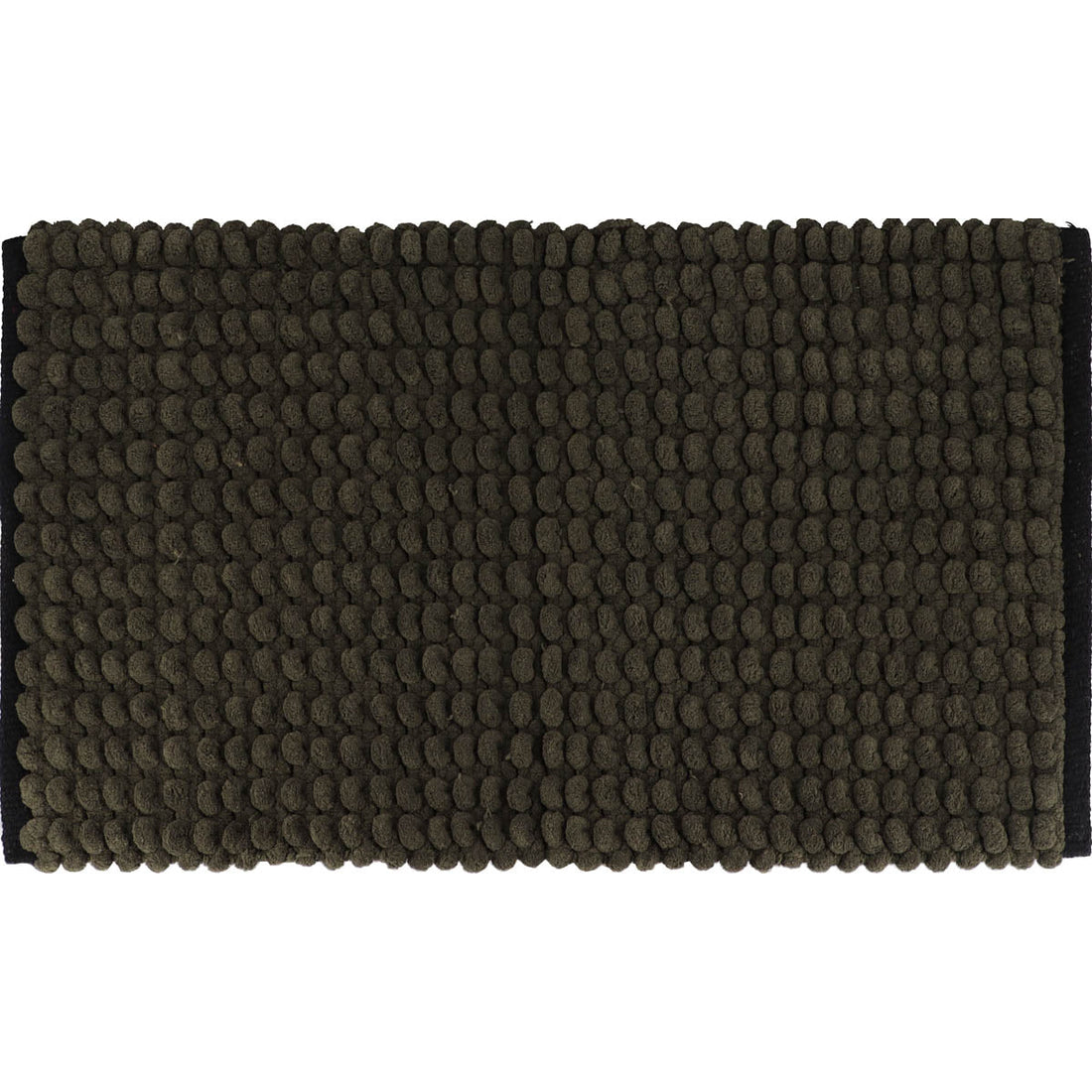 Covoraș Bicolor din Bumbac 45x75 cm - Kaki/Negru