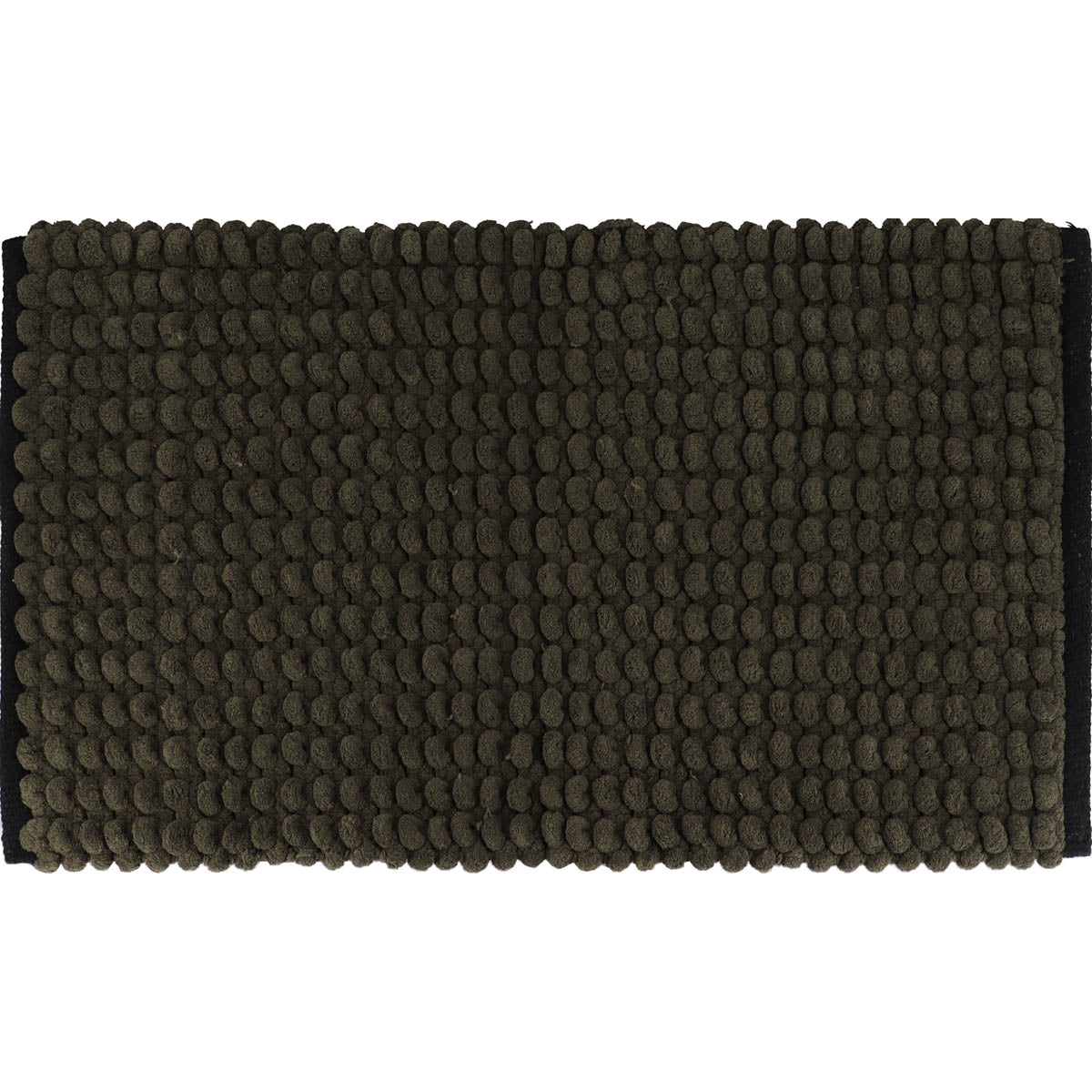 Covoraș Bicolor din Bumbac 45x75 cm - Kaki/Negru