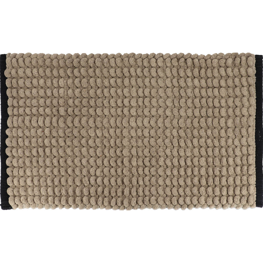Covoraș Bicolor din Bumbac 45x75 cm - Crem/Negru