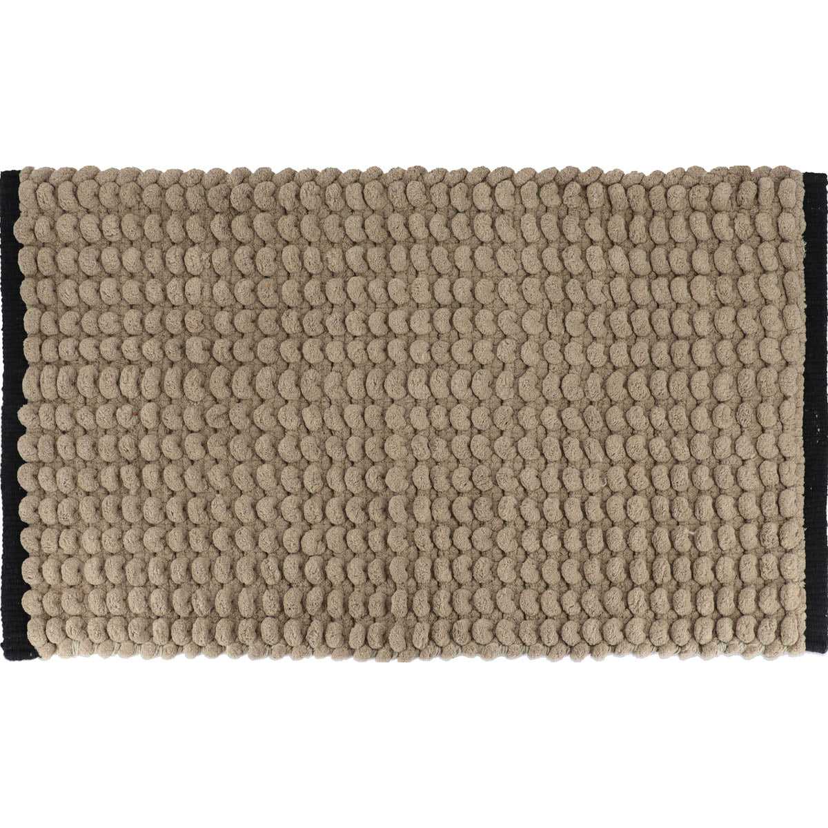 Covoraș Bicolor din Bumbac 45x75 cm - Crem/Negru