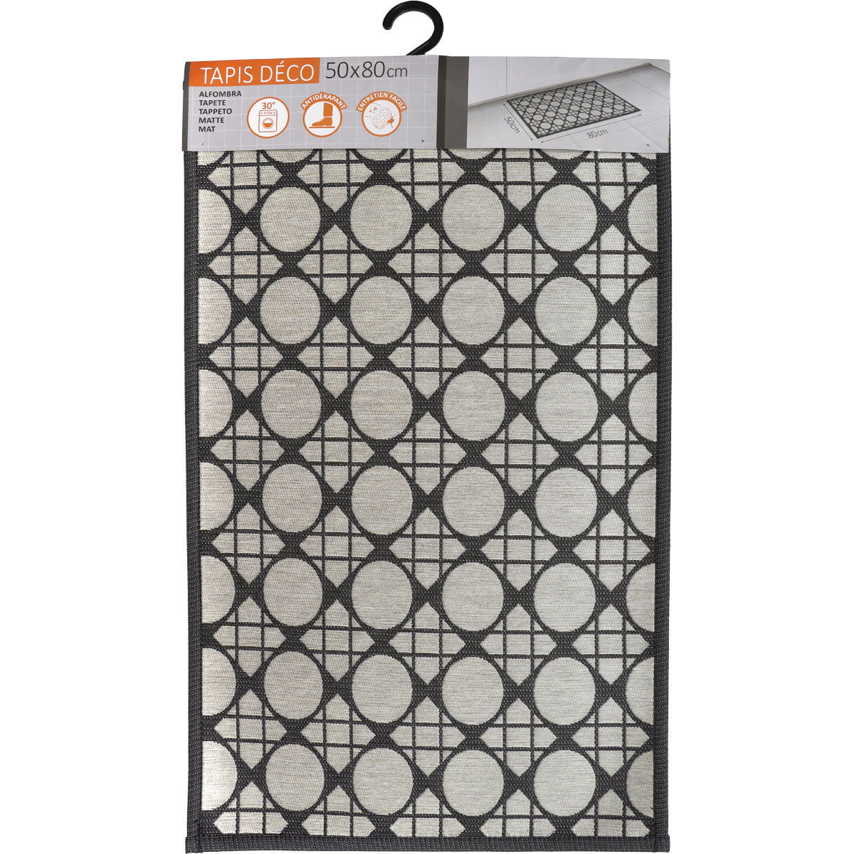 Covor bucătărie Geometrik Noir - 50X80CM - Covor bucătărie - Softambient