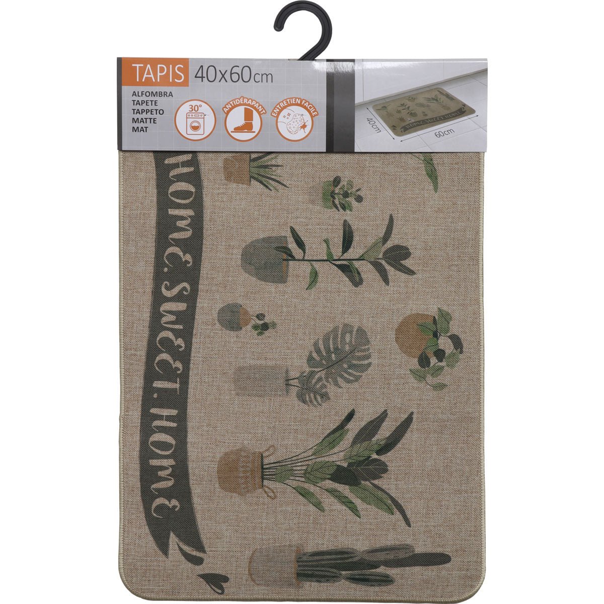 Covor bucătărie Home Sweet Home Beige - 40X60CM - Covor bucătărie - Softambient