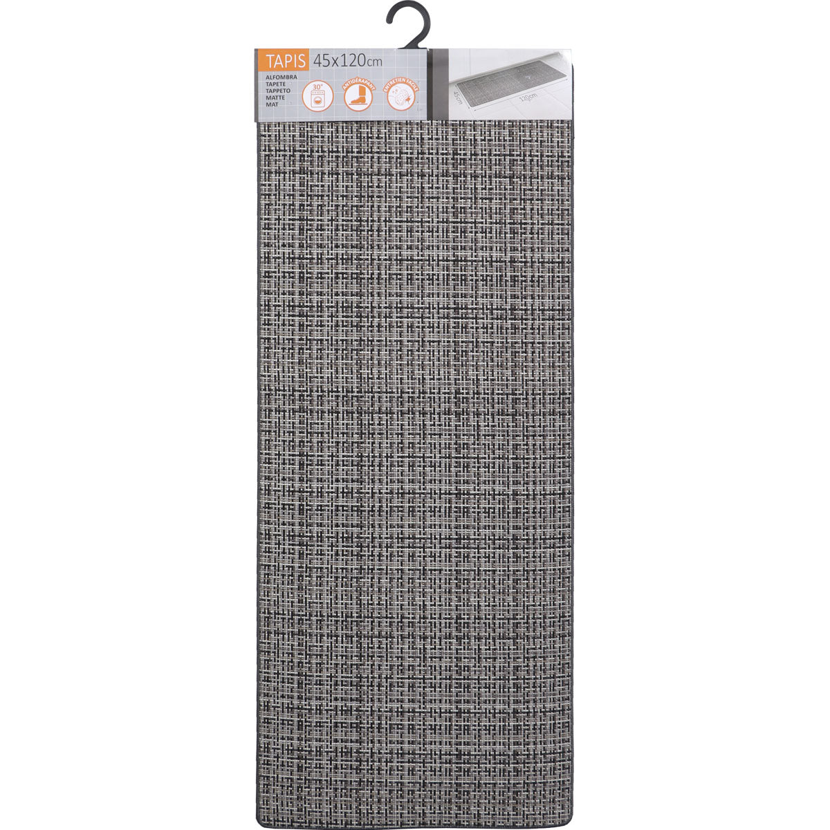 Covor bucătărie Pixel Dark Grey - 45X120CM