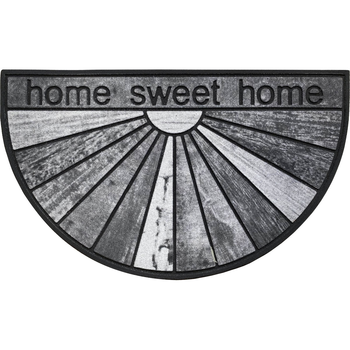 Preș de Intrare Exterior Half - Moon 45X75CM Cauciuc - Home Sweet Home Gris - Preș - Softambient