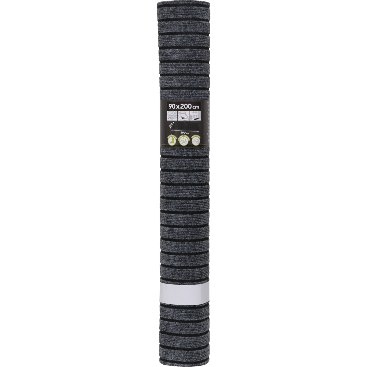 Preș de Intrare Exterior Rolled 90X200CM Poliester - Gri - Preș - Softambient