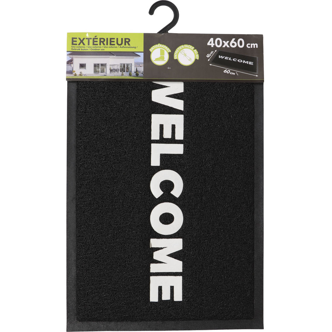 Preș de Intrare Exterior Spaghetti 40X60CM PVC NEGRU - Welcome - Preș - Softambient