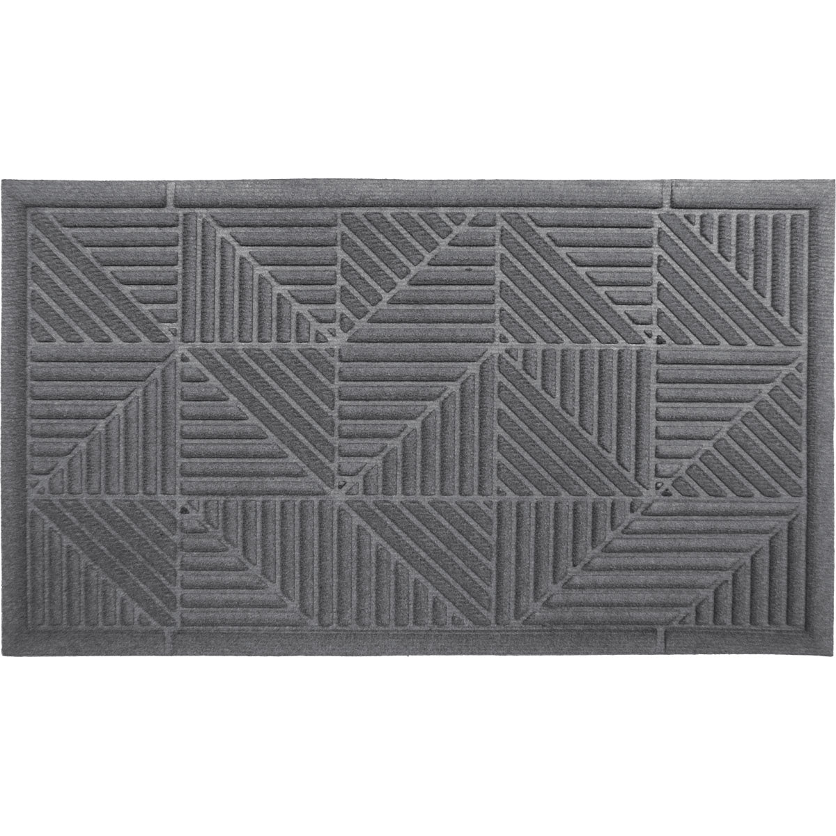 Preș de Intrare Exterior Triangle 43X75CM Poliester/Cauciuc - Gri - Preș - Softambient