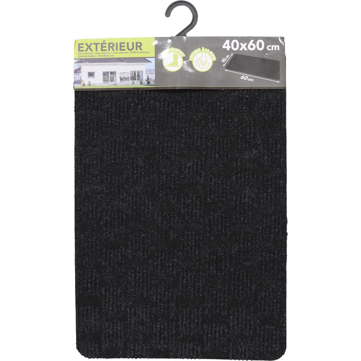 Preș de Intrare Exterior Zoe 40X60CM Poliester/Latex - Negru - Preș - Softambient