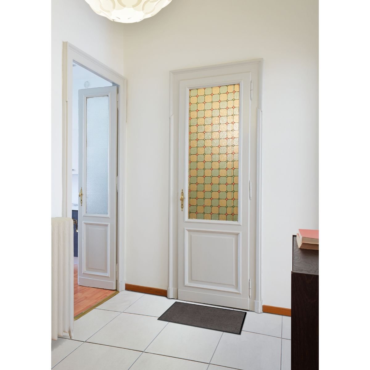 Preș de Intrare Interior Baptiste 40X60CM Poliamidă/Pvc Maro Cenușiu - Preș - Softambient