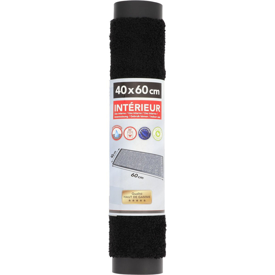 Preș de Intrare Interior Baptiste 40X60CM Poliamidă/Pvc Negru - Preș - Softambient