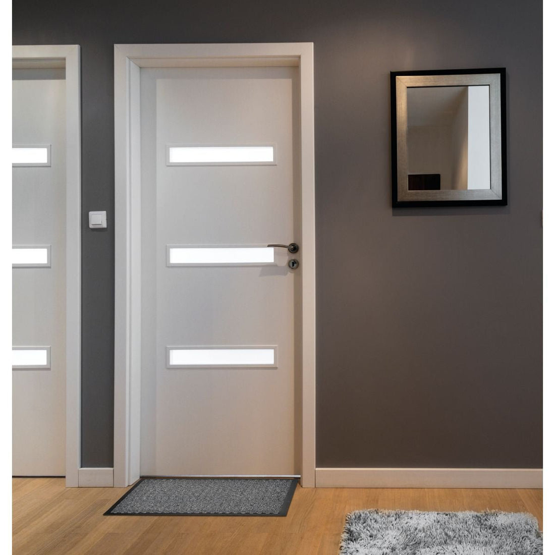Preș de Intrare Interior Lisa 60X80CM Polipropilenă/Pvc - Gri - Preș - Softambient