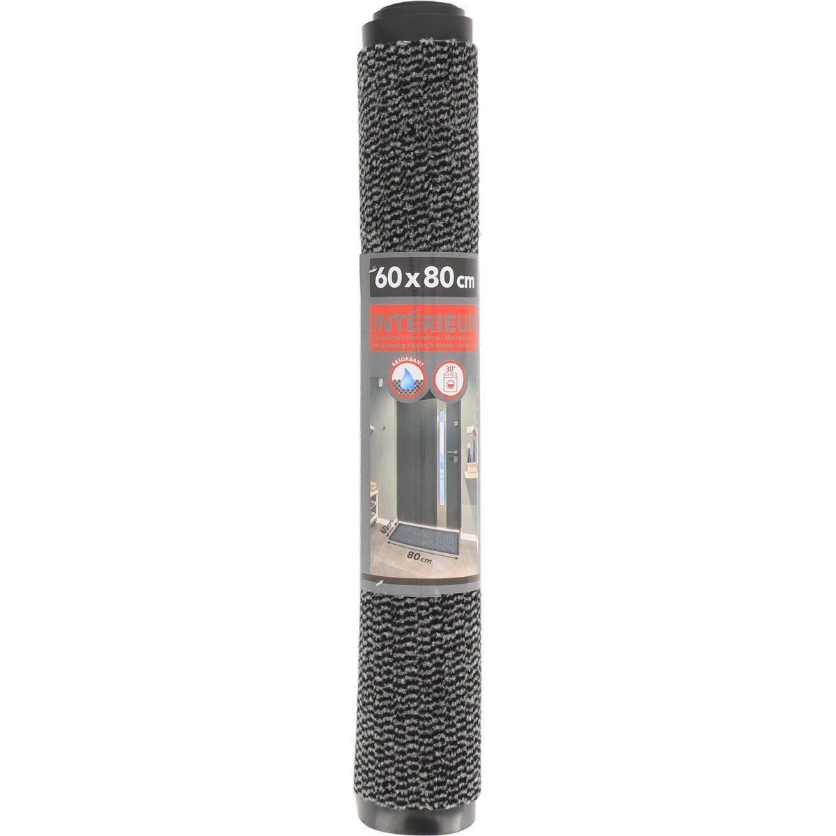 Preș de Intrare Interior Lisa 60X80CM Polipropilenă/Pvc - Gri - Preș - Softambient