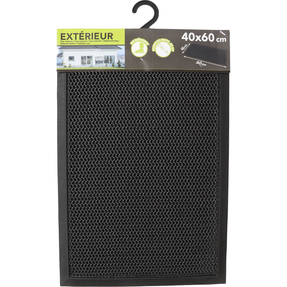 Preș Intrare Exterior 3D Grille 40X60CM Poliester/Tpe - Gri Negru - Preș - Softambient