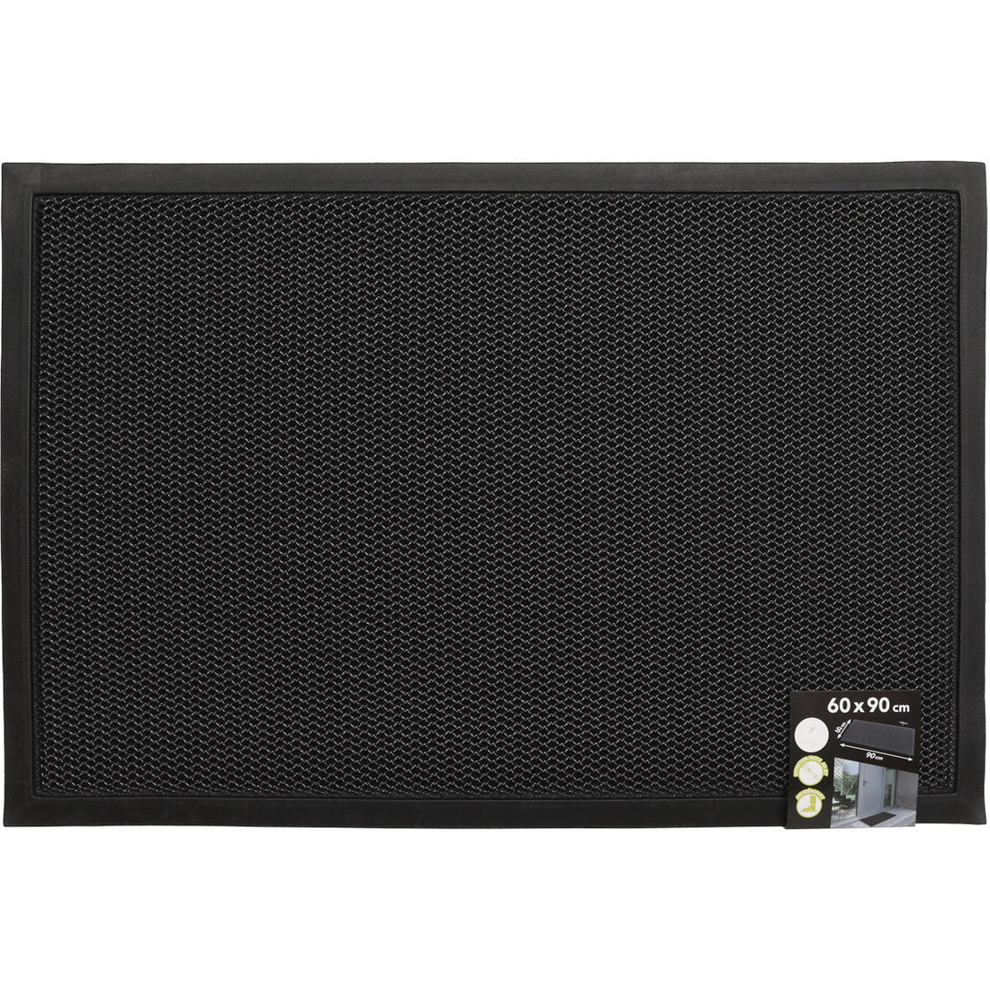 Preș Intrare Exterior 3D Grille 60X90CM Poliester/Tpe - Gri Negru - Preș - Softambient