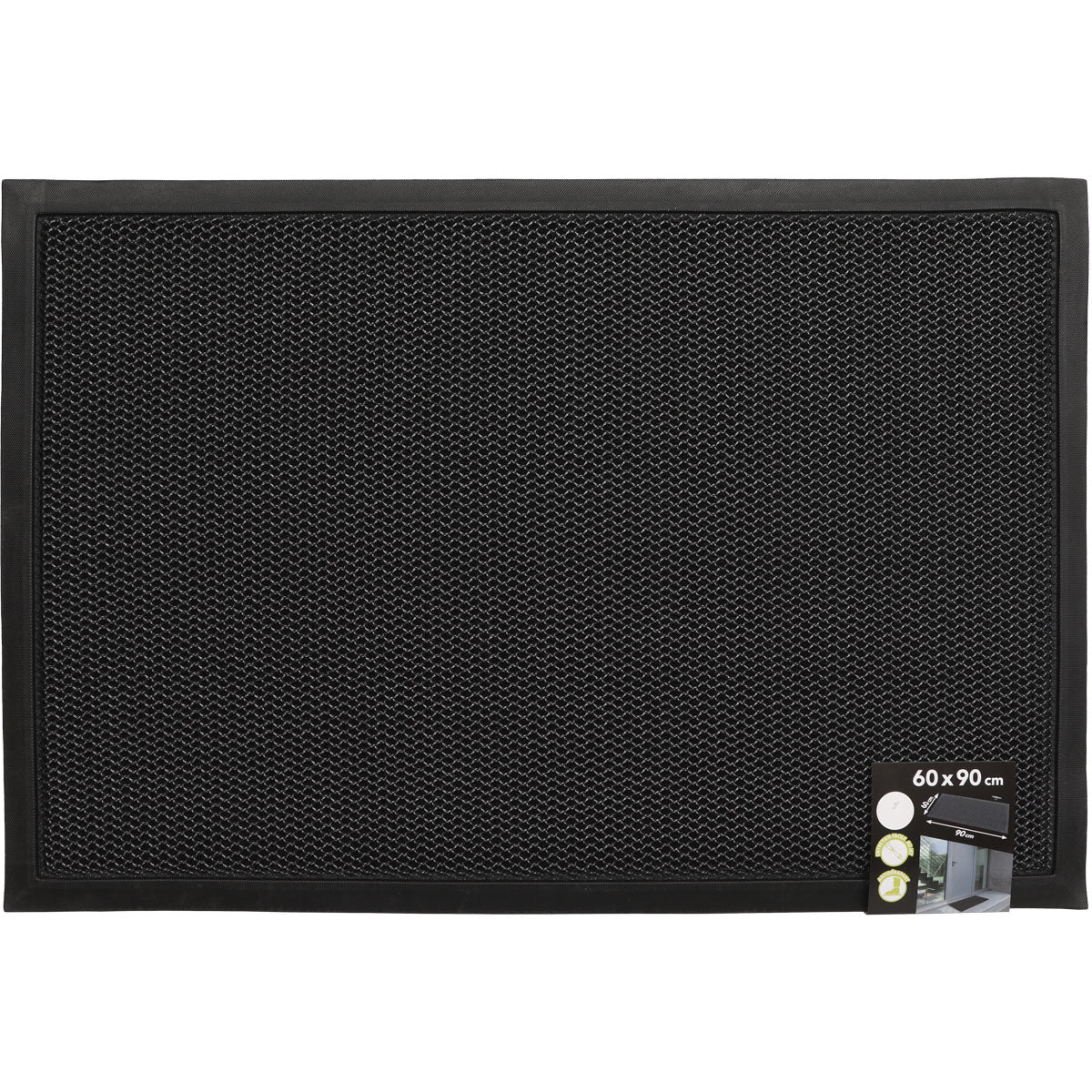 Preș Intrare Exterior 3D Grille 60X90CM Poliester/Tpe - Gri Negru - Preș - Softambient