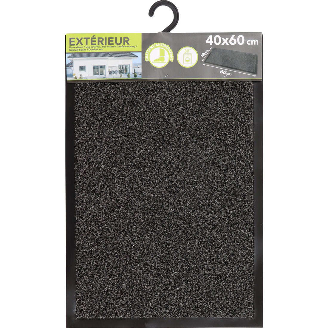 Preș Intrare Exterior 40X60CM Polipropilenă/Pvc - Gri/Negru - Preș - Softambient