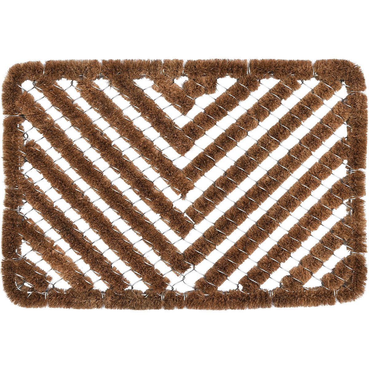 Preș Intrare Exterior Adăpostit 40X60CM Coco/Otel - Natural - Preș - Softambient